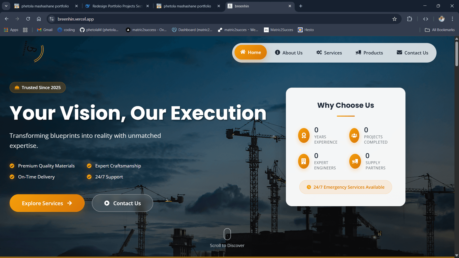 Breenhin Business Website